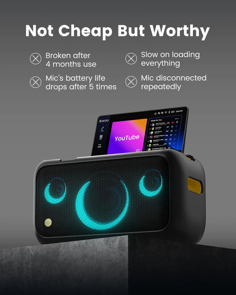 Machine audio sans fil portable Break X1 Premium, woofer de 6,5" et écran HD de 13,3"