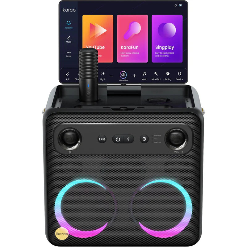 Break X2 Premium Portable Wireless Audio Machine, zwei 4-Zoll-Woofern und 10,1“ HD-Bildschirm