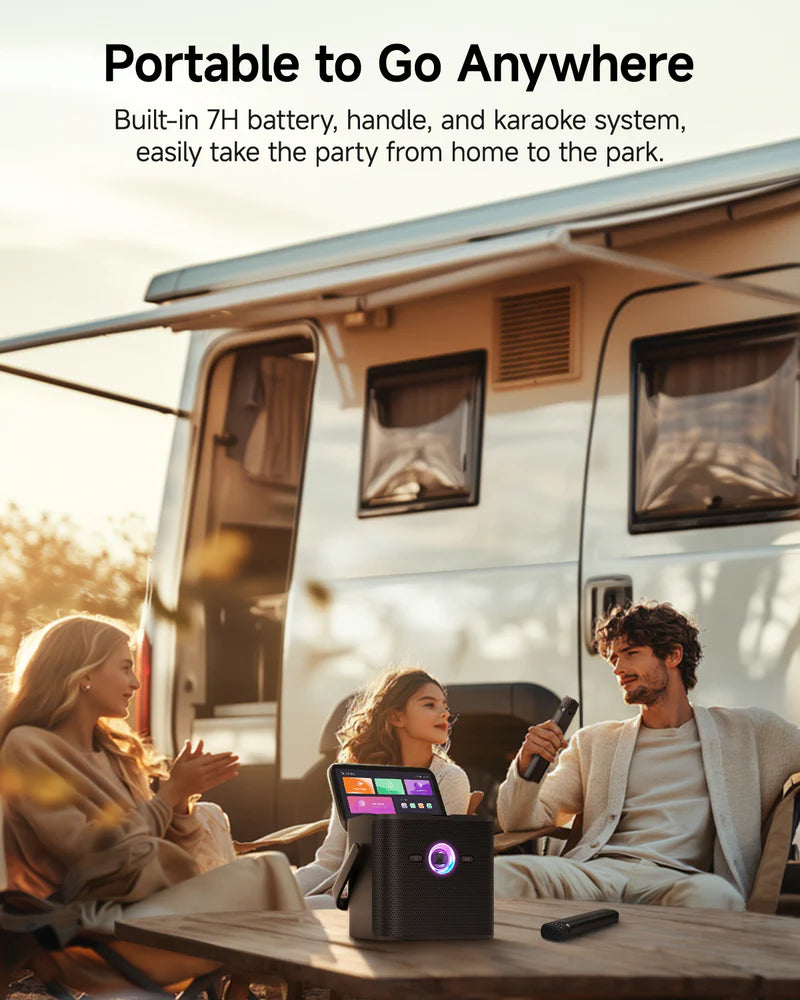 Shell S3 – Portable Karaoke Machine with 7” Touchscreen, 2 Wireless Microphones and 6 Months Free KaraFun App