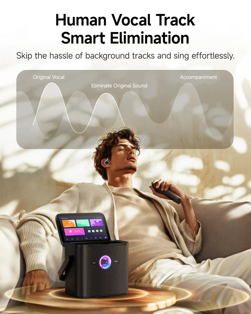 Shell S3 – Portable Karaoke Machine with 7” Touchscreen, 2 Wireless Microphones and 6 Months Free KaraFun App