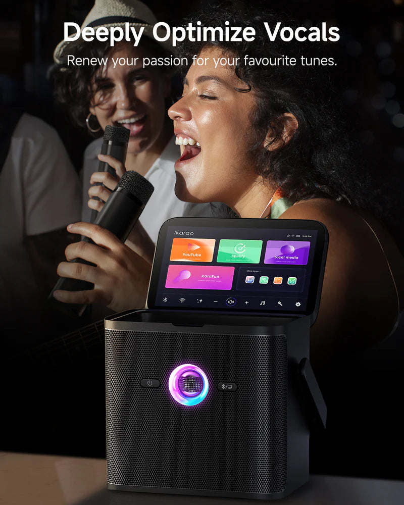 Shell S3 – Portable Karaoke Machine with 7” Touchscreen, 2 Wireless Microphones and 6 Months Free KaraFun App