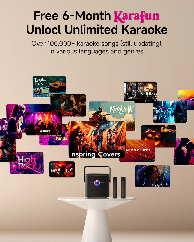 Shell S3 – Portable Karaoke Machine with 7” Touchscreen, 2 Wireless Microphones and 6 Months Free KaraFun App